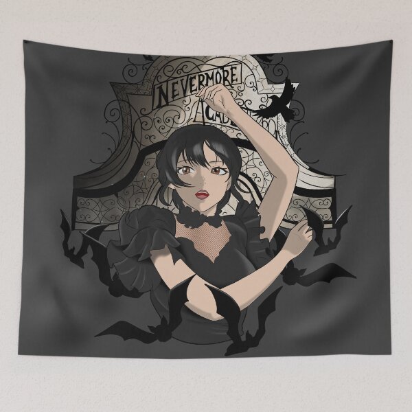 Item preview, Wednesday Addams anime style designed and sold by Leahsartworks.