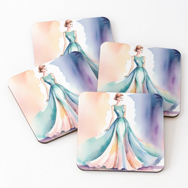 Item preview, Watercolor Fashion - Classy and elegant evening gown 6 designed and sold by FantaDesign.