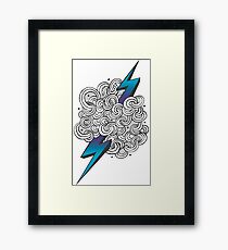 Ride the Lightning - Purple Blue Ombre Framed Print