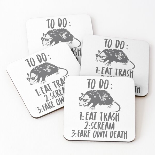 Item preview, to do eat trash scream fake own death funny Opossum designed and sold by teeshop87.