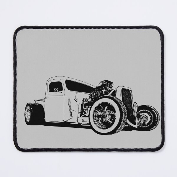 Item preview, Ford Model A Hotrod Pickup - stylized black on light background  designed and sold by mal-photography.