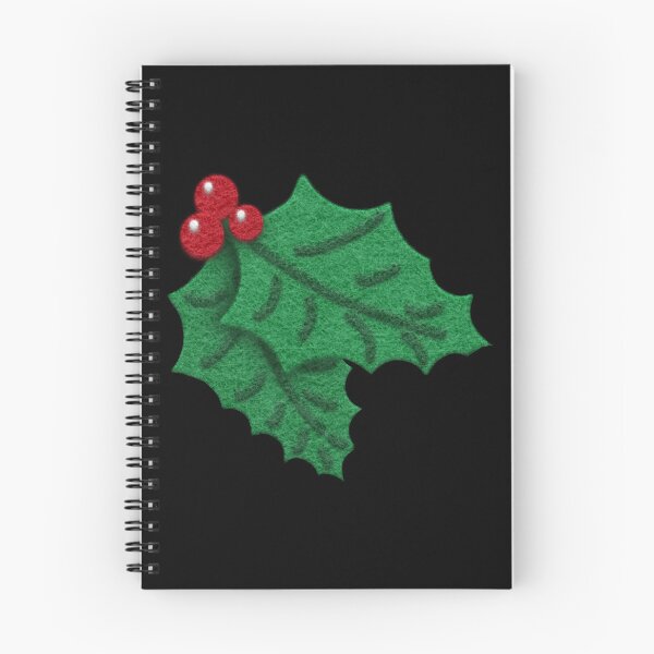 Item preview, Bright Green Holly Leaves and Red Berries Felt Look by Cherie(c)2023 designed and sold by CheriesArt.