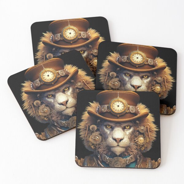 Item preview, Mechanical Mane Majesty -Steampunk Lion Art- designed and sold by lematworks.