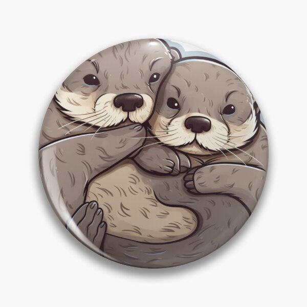 Item preview, Otters cuddling Sticker designed and sold by DaVinciDrops.