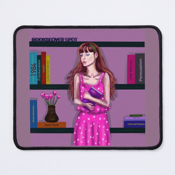 Item preview, Books lover girl with bookshelf  designed and sold by altairaleon.