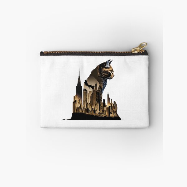 Item preview, Abstract cat city composition designed and sold by BlueGoldArt.