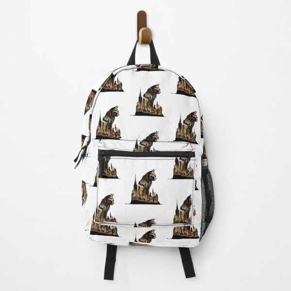 Item preview, Abstract cat city composition designed and sold by BlueGoldArt.