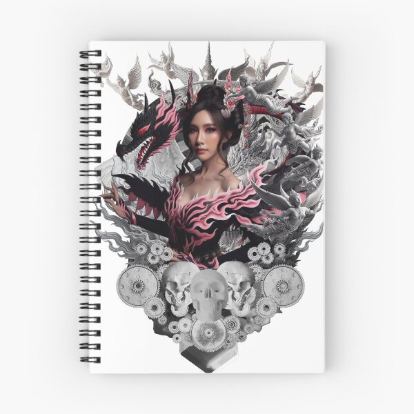 Aperçu de l'œuvre Dame Dragon Rose Noir créée et vendue par WayNine.