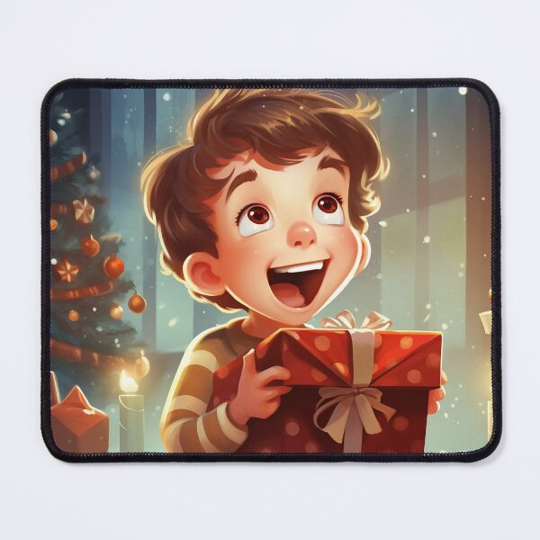Item preview, Surprised Boy with a Christmas Gift designed and sold by dcrc.