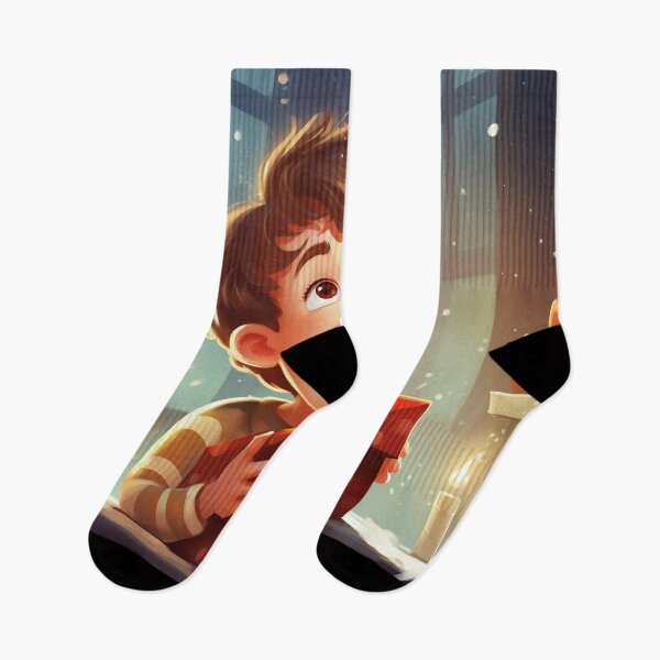 Item preview, Surprised Boy with a Christmas Gift designed and sold by dcrc.