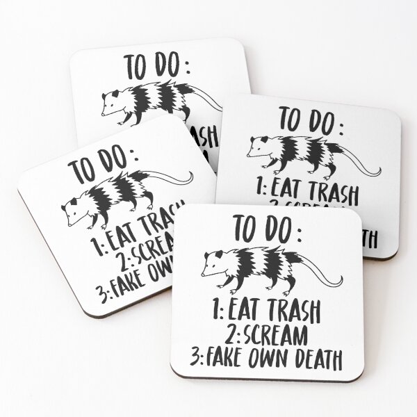Item preview, to do eat trash scream fake own death cute opossum funny possum designed and sold by teeshop87.