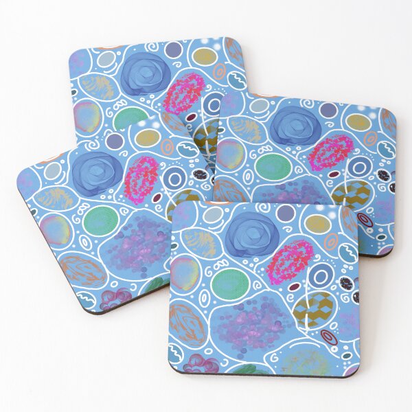 Item preview, Doodle Art - Circle Overload on blue background designed and sold by Dorothea Neumann.