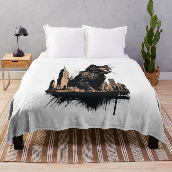Item preview, Abstract cat city composition #3 designed and sold by BlueGoldArt.