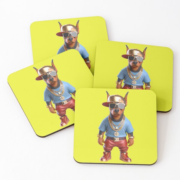 Item preview, Rhythm in the City: Cute Rapper Doberman Dog with Hip-Hop Style and Canine Attitude designed and sold by Nathalymx.