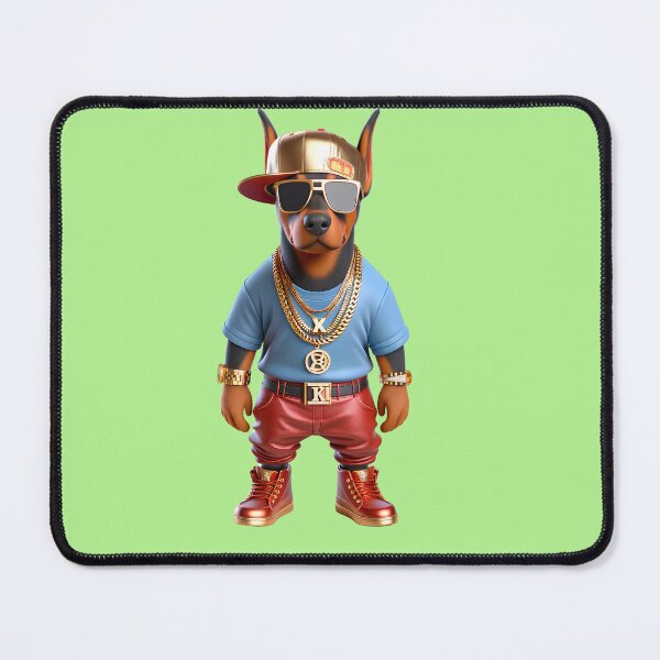 Item preview, Rhythm in the City: Cute Rapper Doberman Dog with Hip-Hop Style and Canine Attitude designed and sold by Nathalymx.