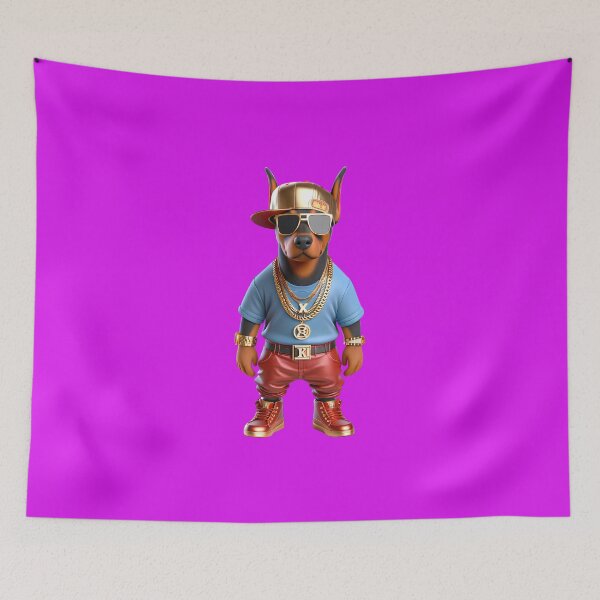 Item preview, Rhythm in the City: Cute Rapper Doberman Dog with Hip-Hop Style and Canine Attitude designed and sold by Nathalymx.