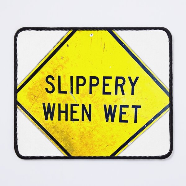 Item preview, Slippery When Wet Sign, Yellow Caution Sign, Yellow Street Sign designed and sold by BubbaCommerce.