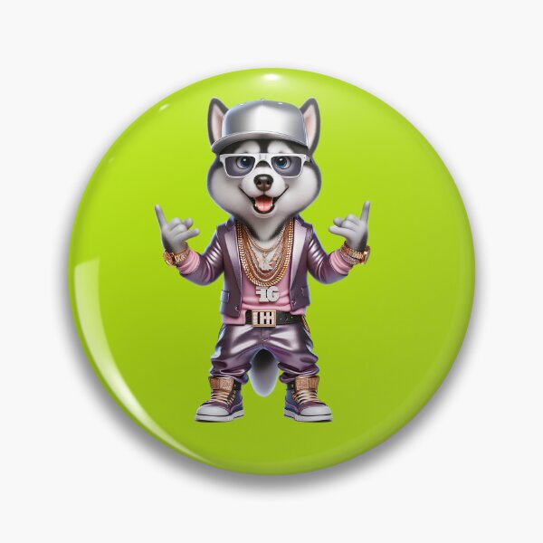 Item preview, Rhythm in the City: Cute Siberian Husky Dog Rapper with Hip-Hop Style and Canine Attitude designed and sold by Nathalymx.