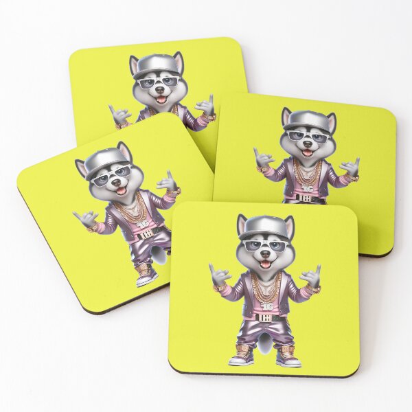 Item preview, Rhythm in the City: Cute Siberian Husky Dog Rapper with Hip-Hop Style and Canine Attitude designed and sold by Nathalymx.