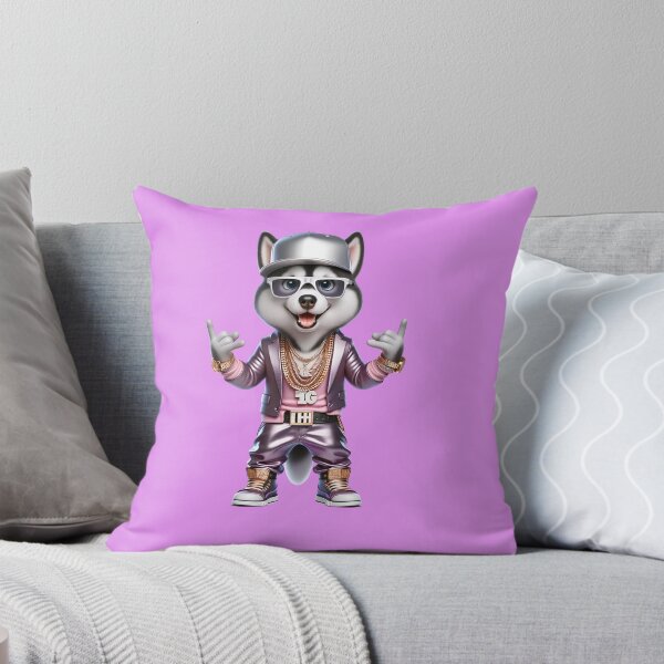 Item preview, Rhythm in the City: Cute Siberian Husky Dog Rapper with Hip-Hop Style and Canine Attitude designed and sold by Nathalymx.