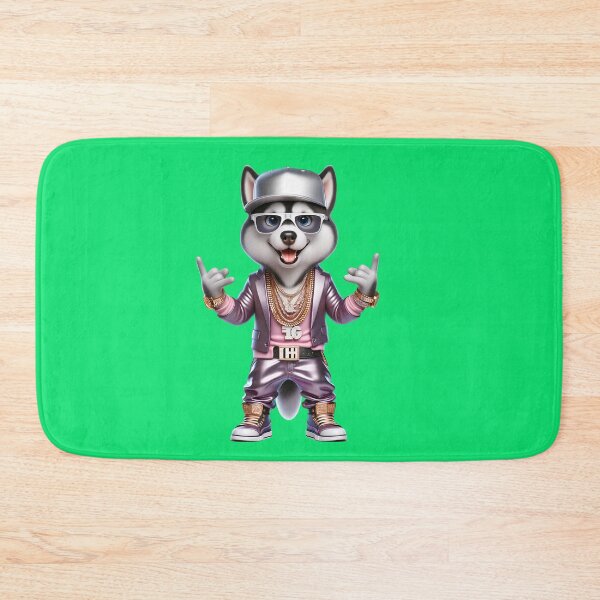 Item preview, Rhythm in the City: Cute Siberian Husky Dog Rapper with Hip-Hop Style and Canine Attitude designed and sold by Nathalymx.