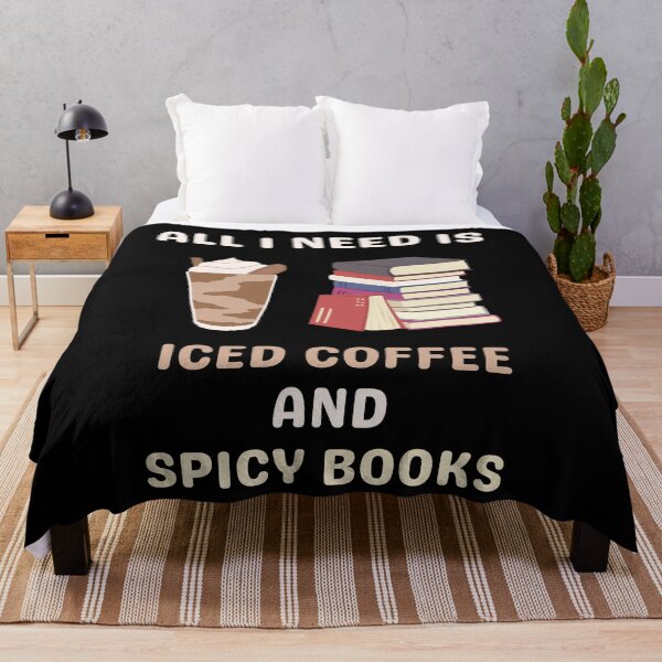 Item preview, All I need is iced coffee and spicy books designed and sold by Gilpro Designs.