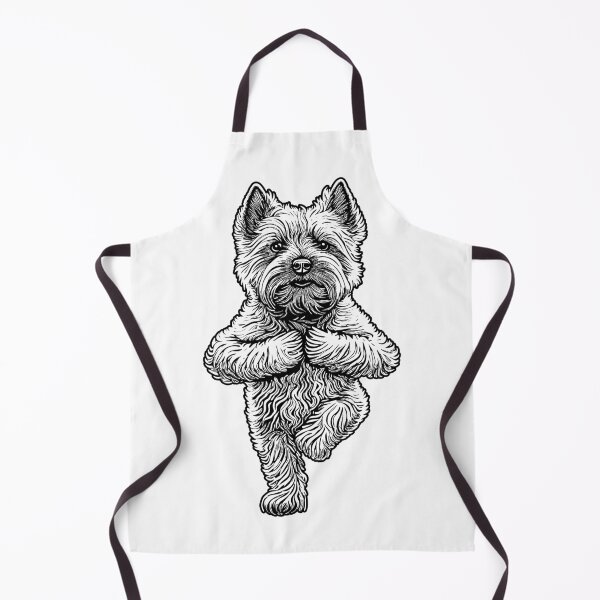 Aperçu de l'œuvre Cairn Terrier Yoga Chien Chiot Chiens drôles Pose d'arbre Asana créée et vendue par GrandeDuc.