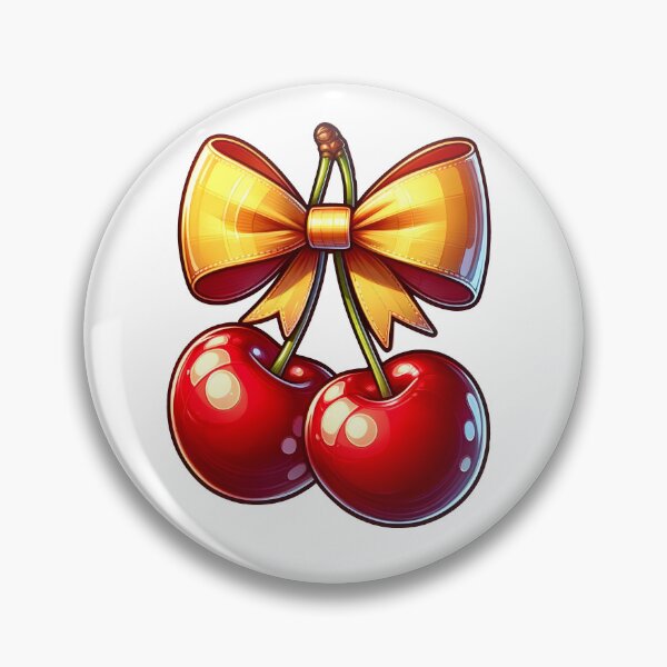 Item preview, cherries with bow designed and sold by Truck Stop One.