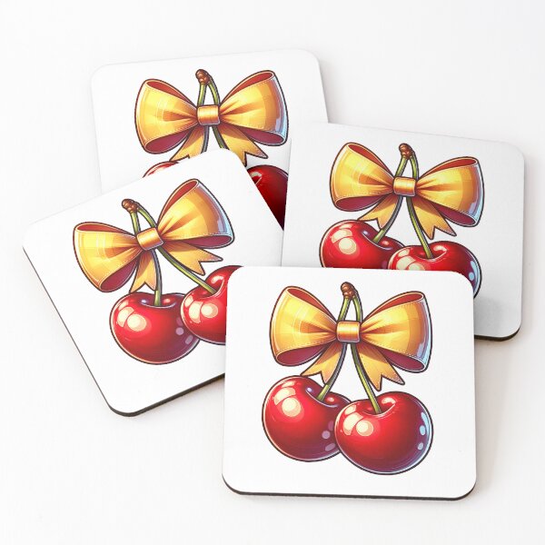 Item preview, cherries with bow designed and sold by Truck Stop One.