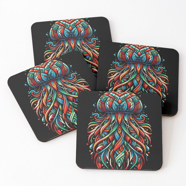 Item preview, Magnificent Tribal-Inspired Jellyfish designed and sold by SandbarTees.