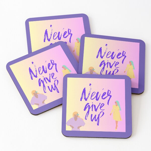 Item preview, never give up designed and sold by goodartpro7com.