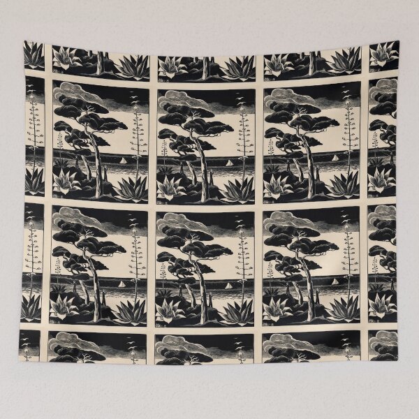 Item preview, Scenery Saint-Raphael Coast South of France 1930 Bernard Essers designed and sold by RocketshipRetro.
