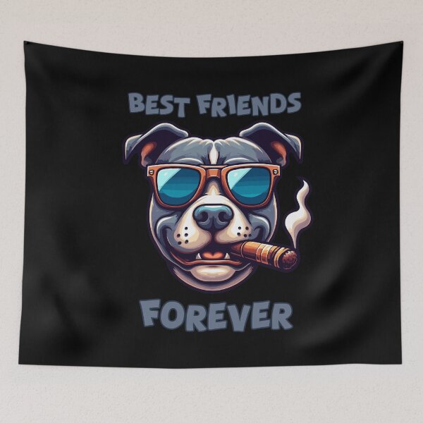 Item preview, Dog Best Friends Forever : Funny Cute Pitbull designed and sold by ArtfulNook.