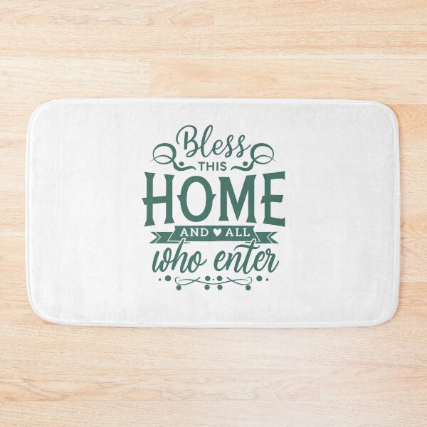 Item preview, Bless this home and all who enter /turquoise text/ designed and sold by EmeraldeaArt.