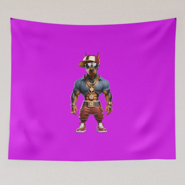 Item preview, Rhythm in the City: Cute Doberman Rapper Dog with Hip-Hop Style and Canine Attitude No. 2 designed and sold by Nathalymx.