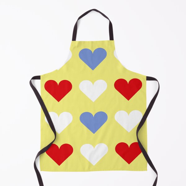 Item preview, Large RED, DANUBE BLUE, WHITE and YELLOW LOVE HEARTS designed and sold by RachelMacht.