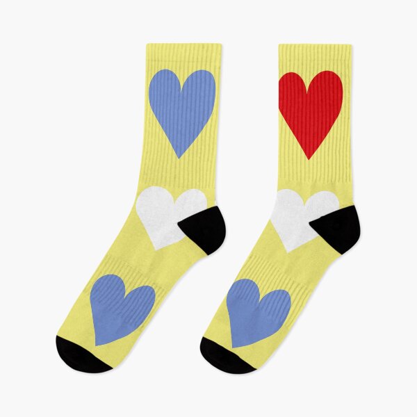 Item preview, Large RED, DANUBE BLUE, WHITE and YELLOW LOVE HEARTS designed and sold by RachelMacht.