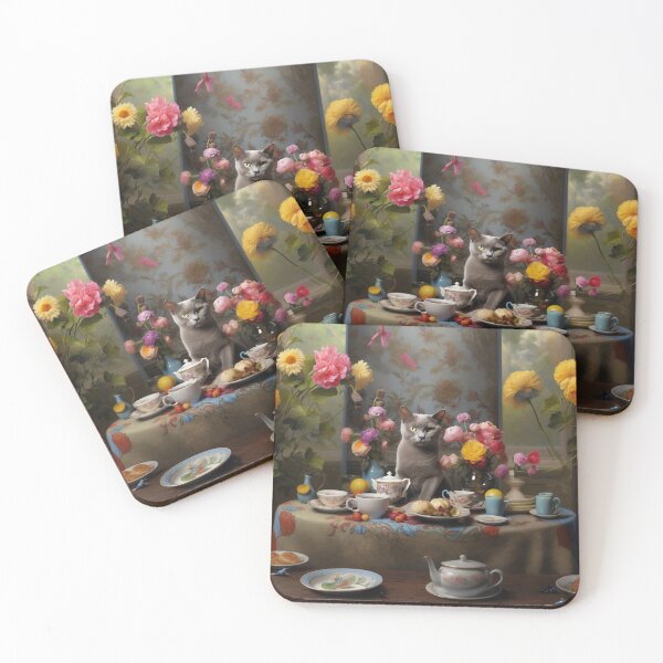 Item preview,  Burmese cat tea party designed and sold by Justsweetdesign.
