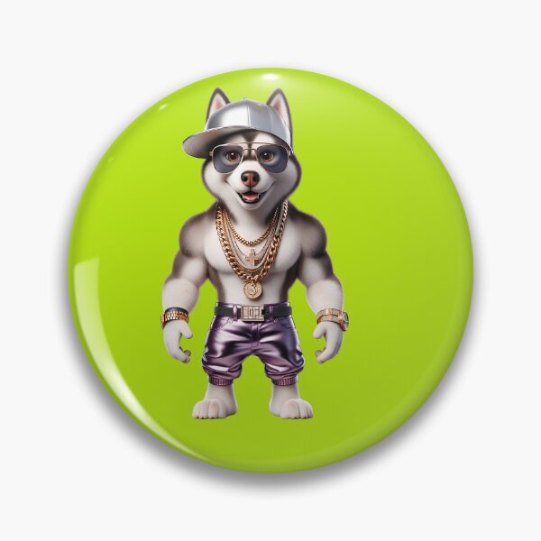 Item preview, Rhythm in the City: Cute Siberian Husky Dog Rapper with Hip-Hop Style and Canine Attitude No. 2 designed and sold by Nathalymx.