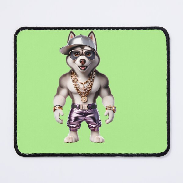 Item preview, Rhythm in the City: Cute Siberian Husky Dog Rapper with Hip-Hop Style and Canine Attitude No. 2 designed and sold by Nathalymx.