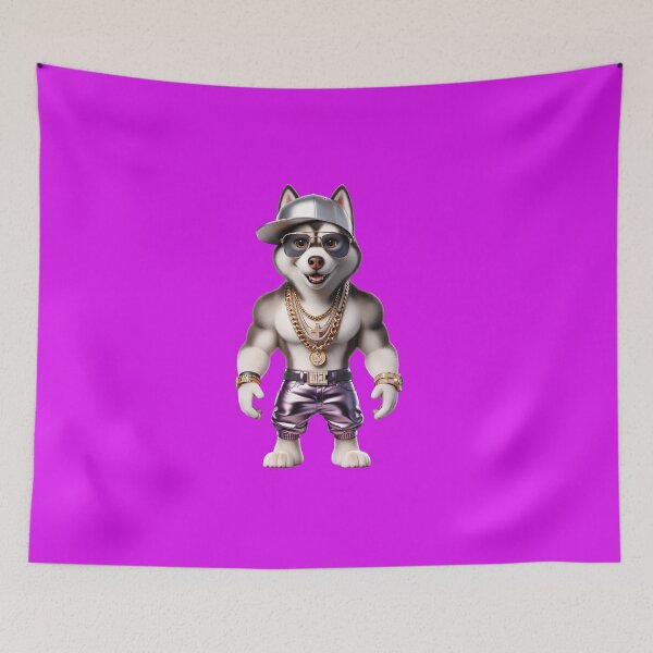 Item preview, Rhythm in the City: Cute Siberian Husky Dog Rapper with Hip-Hop Style and Canine Attitude No. 2 designed and sold by Nathalymx.