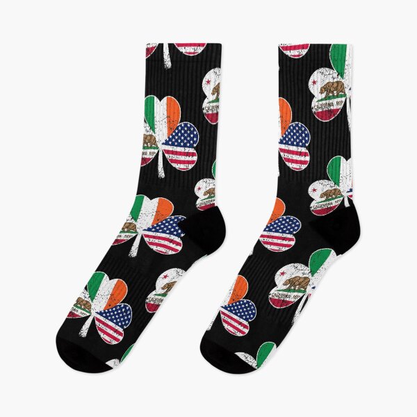 Item preview, California Irish American Flag Shamrock St Patricks Day designed and sold by BalladOfZeus.