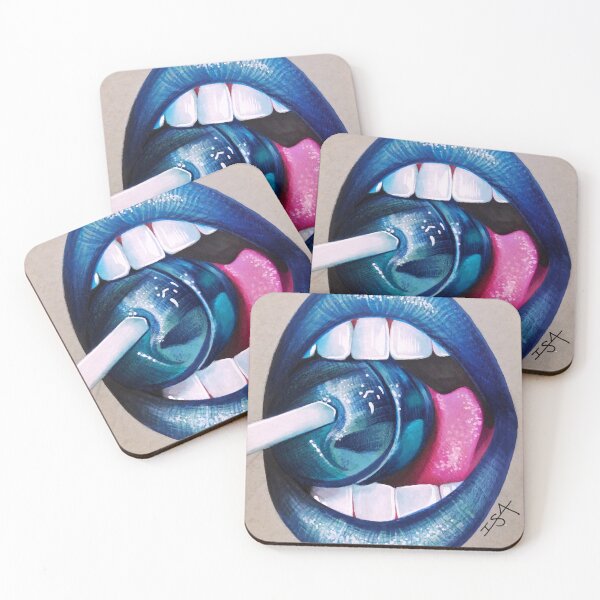 Item preview, Blue lollipop lips designed and sold by Isabella Obradovich.