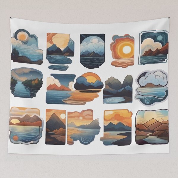 Item preview, Artistry in Nature's Canvas: Abstract Landscape Imagery (254) designed and sold by WASjourney.
