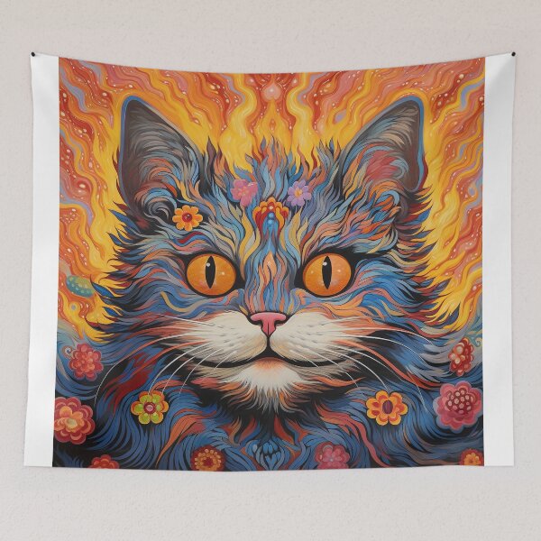 Item preview, Louis Wain Schizophrenia Cat Painting For Cat Lovers designed and sold by Petsthetic.