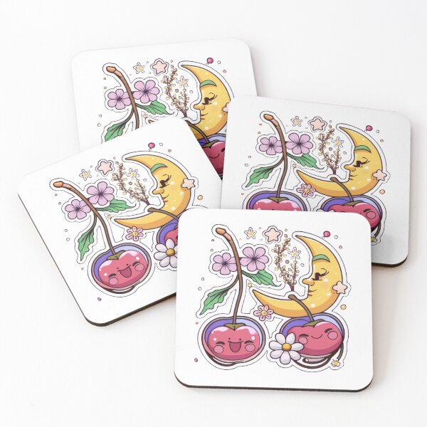 Item preview, Moon with Cherries  designed and sold by HanaiPrint.
