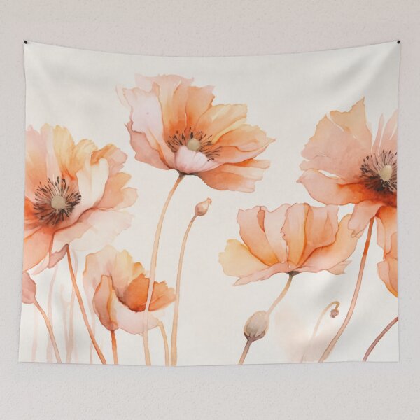 Item preview, Peach Poppy Petal Summer Serenade designed and sold by artsandsoul.