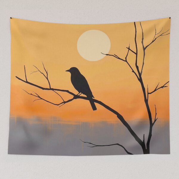 Item preview, Sunset and bird designed and sold by Trendy-Artistry.