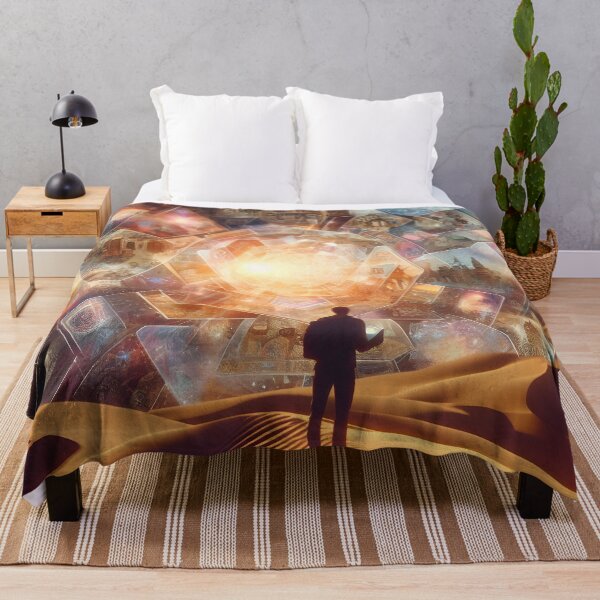 Item preview, Sands of Journey: Holographic Tapestry designed and sold by AI-Only Creations.