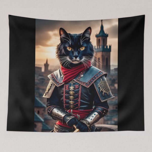 Item preview, A cat assassin in front of an eastern city designed and sold by LordFalcon.
